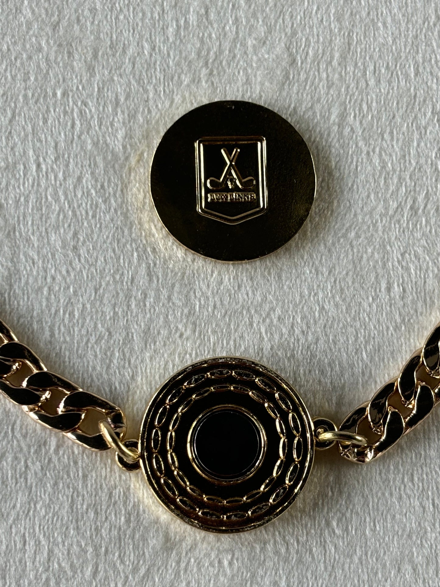 Gold Cuban Ball Marker Necklace Set