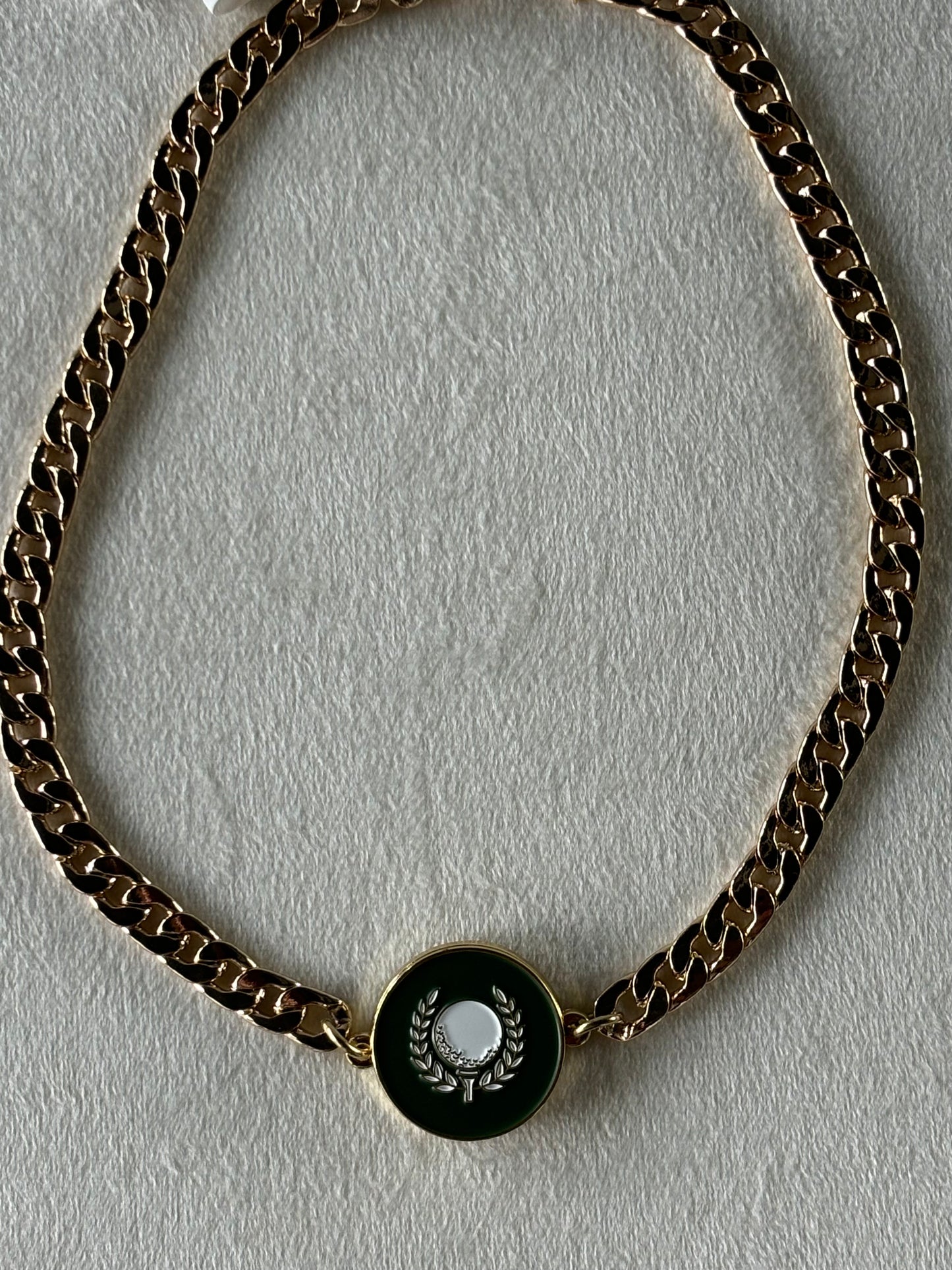 Gold Cuban Ball Marker Necklace Set