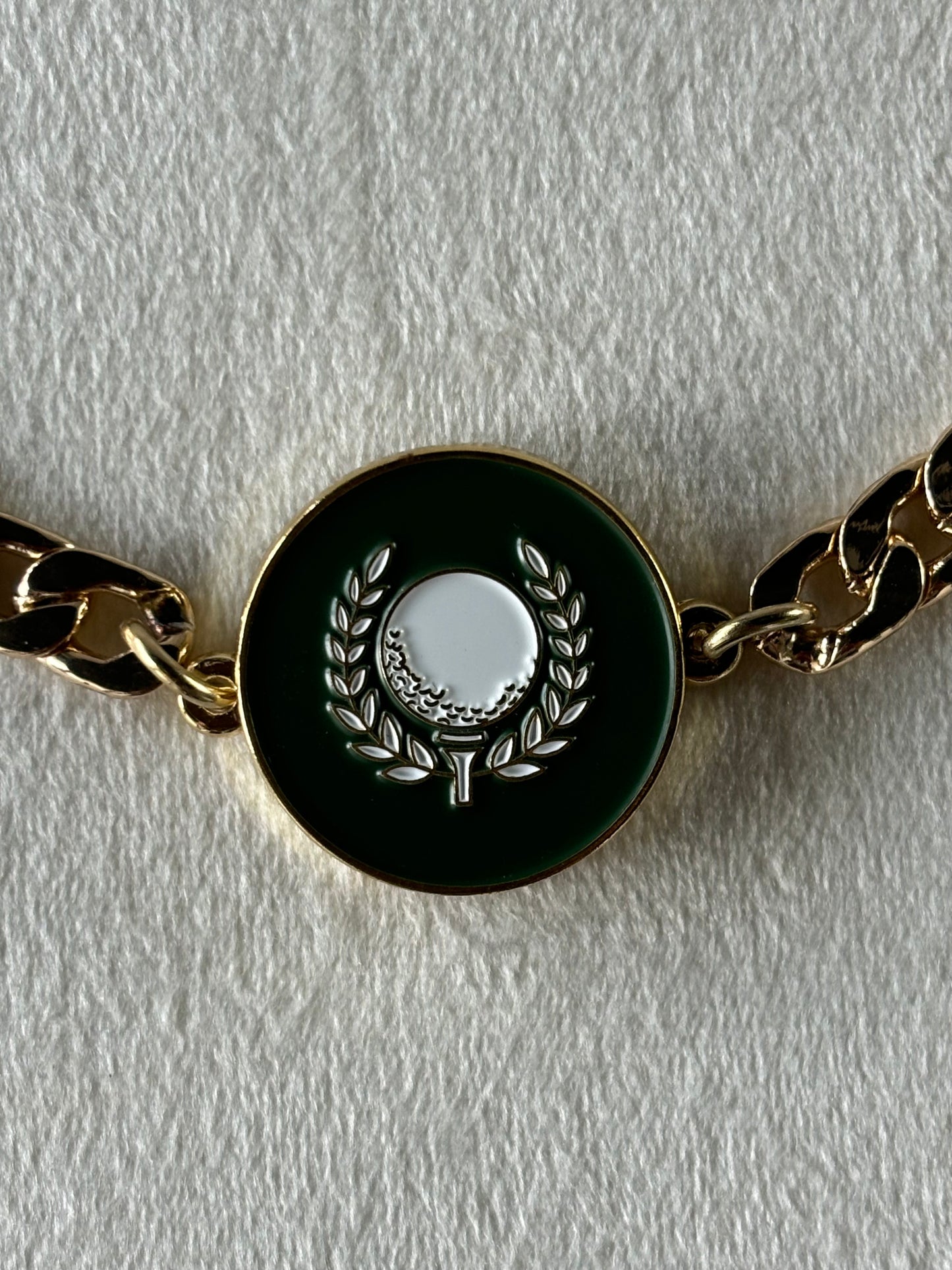 Gold Cuban Ball Marker Necklace Set