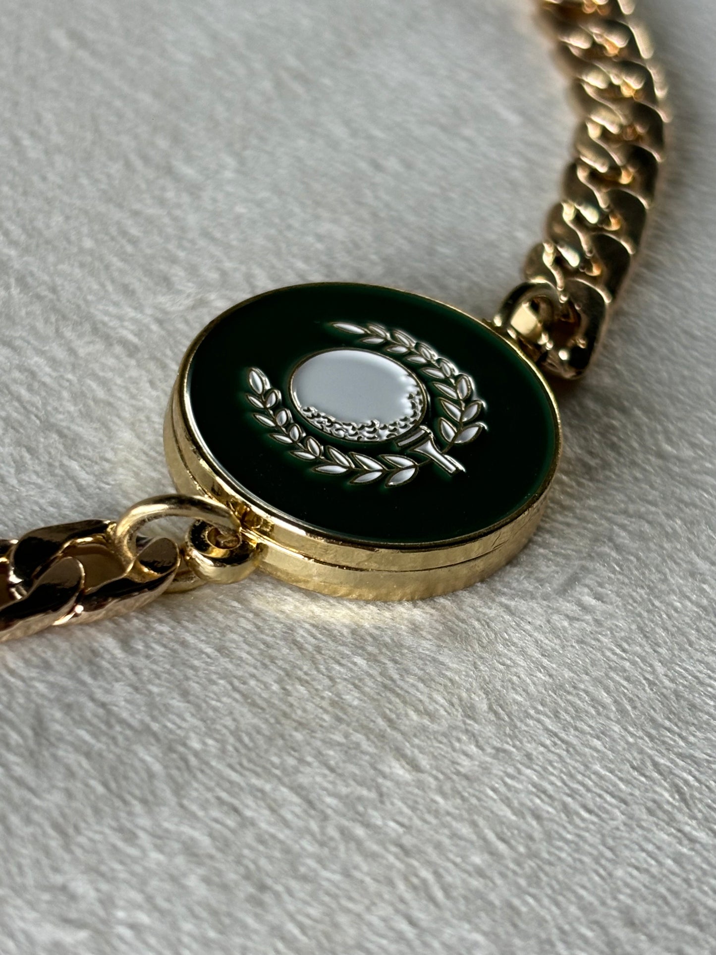 Gold Cuban Ball Marker Necklace Set