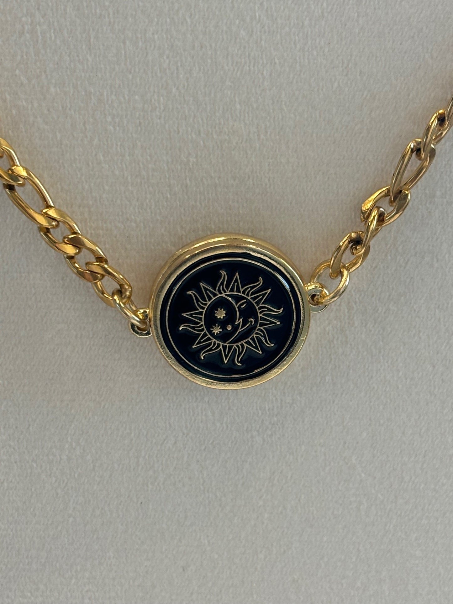 Gold Figarro Necklace- Ball Marker Golf Set