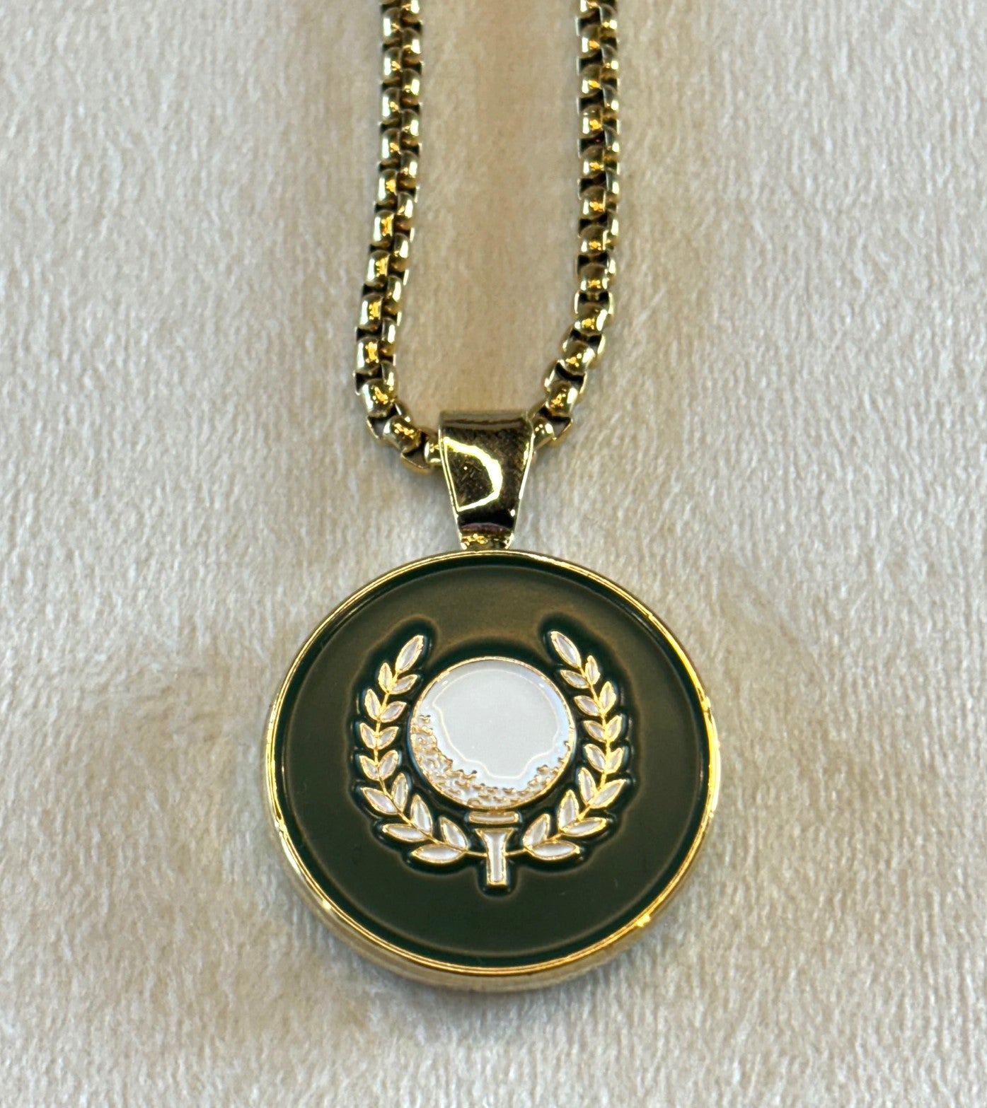 Gold Cuban Ball Marker Necklace Set