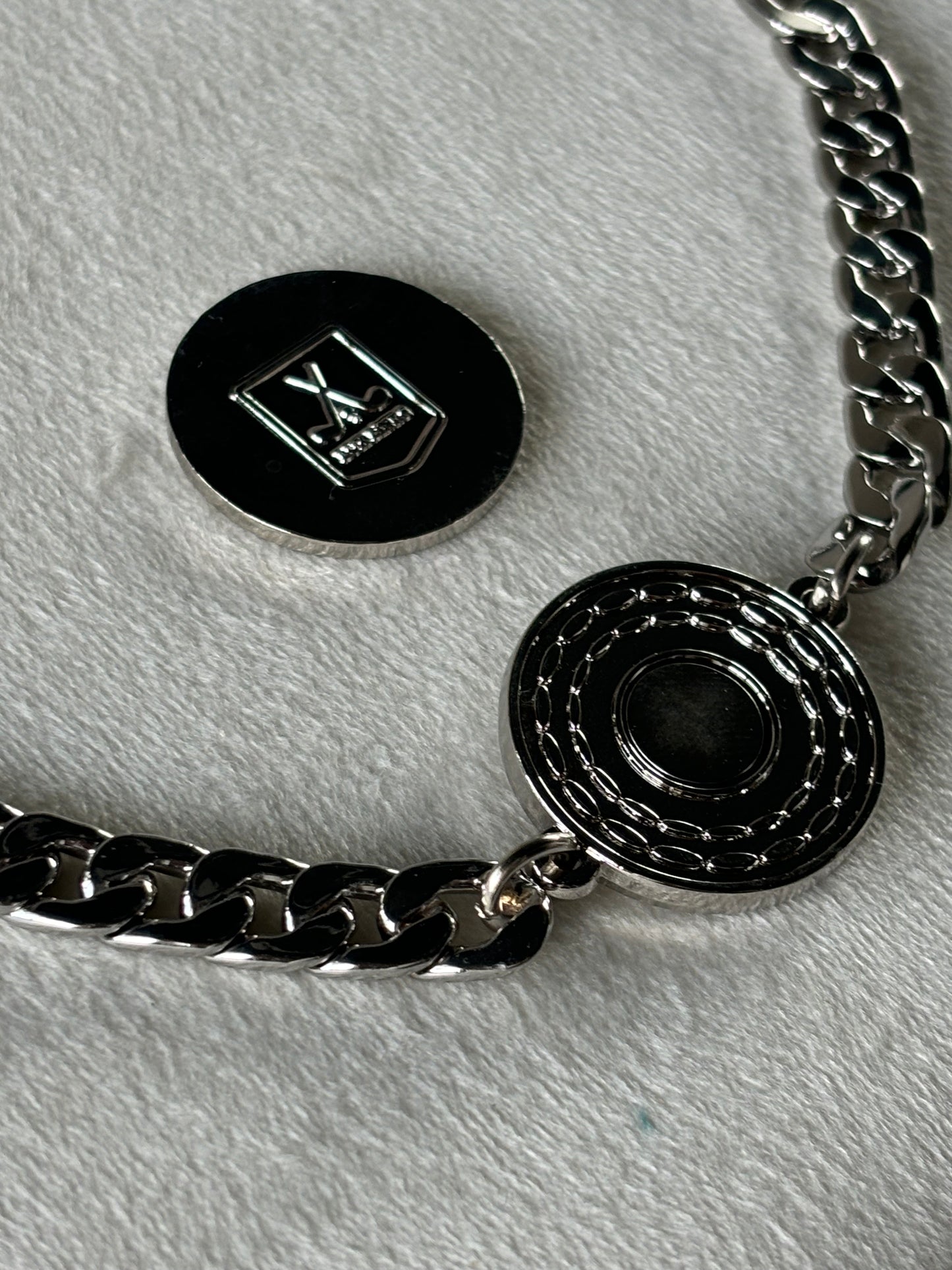 Silver Cuban Ball Marker Golf Necklace