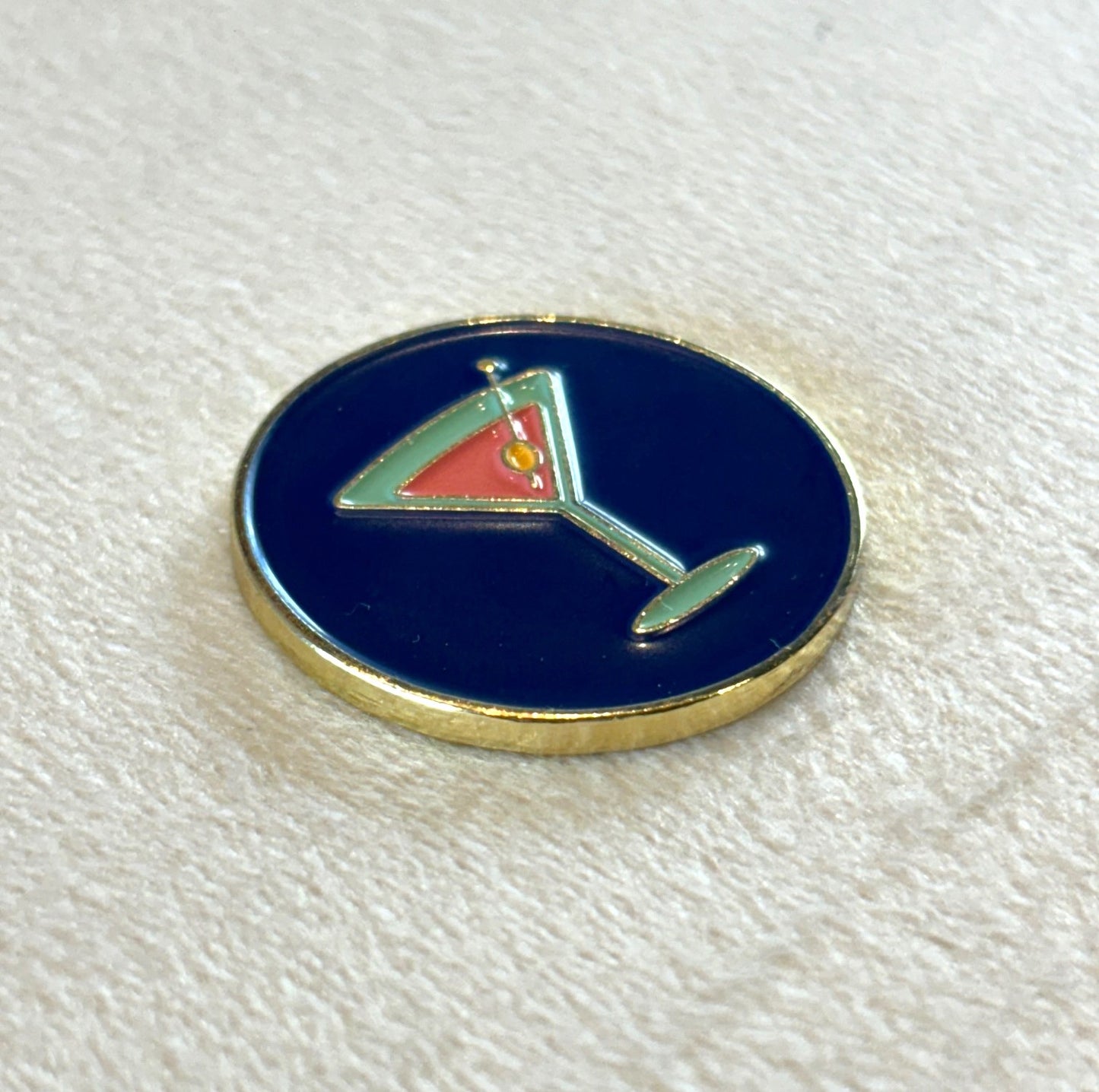 Golf Ball Marker- Martini