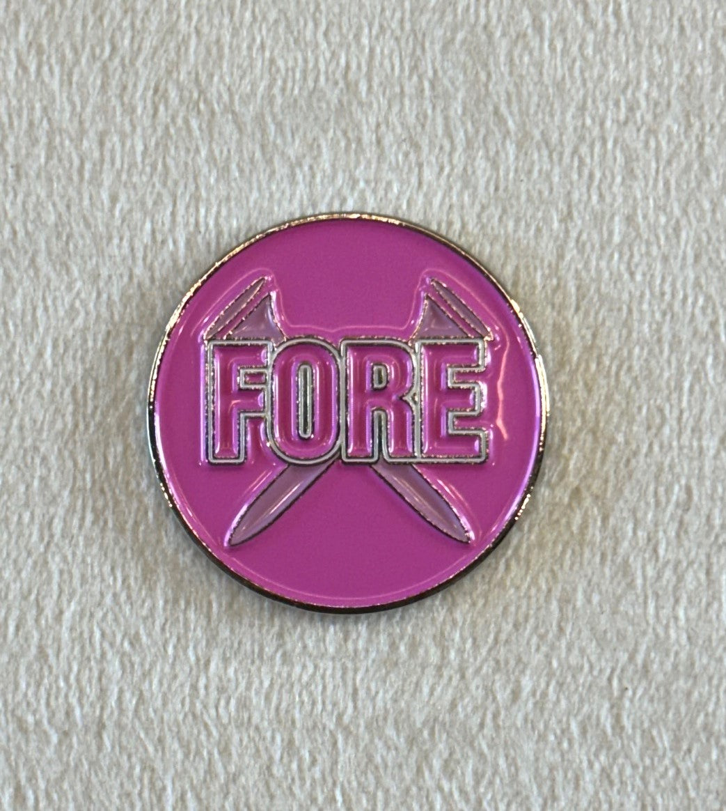 Golf Ball Marker- Pink FORE