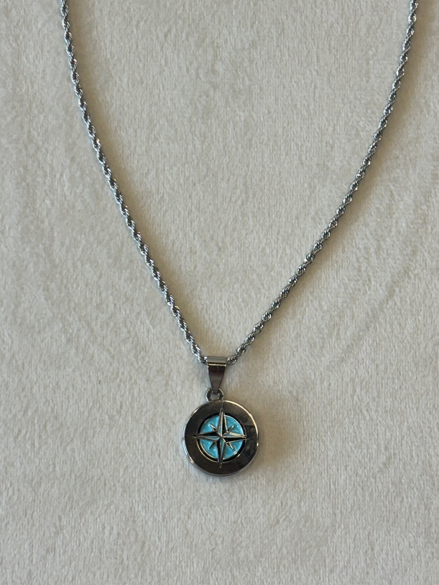 Silver Rope Ball Marker Necklace Set