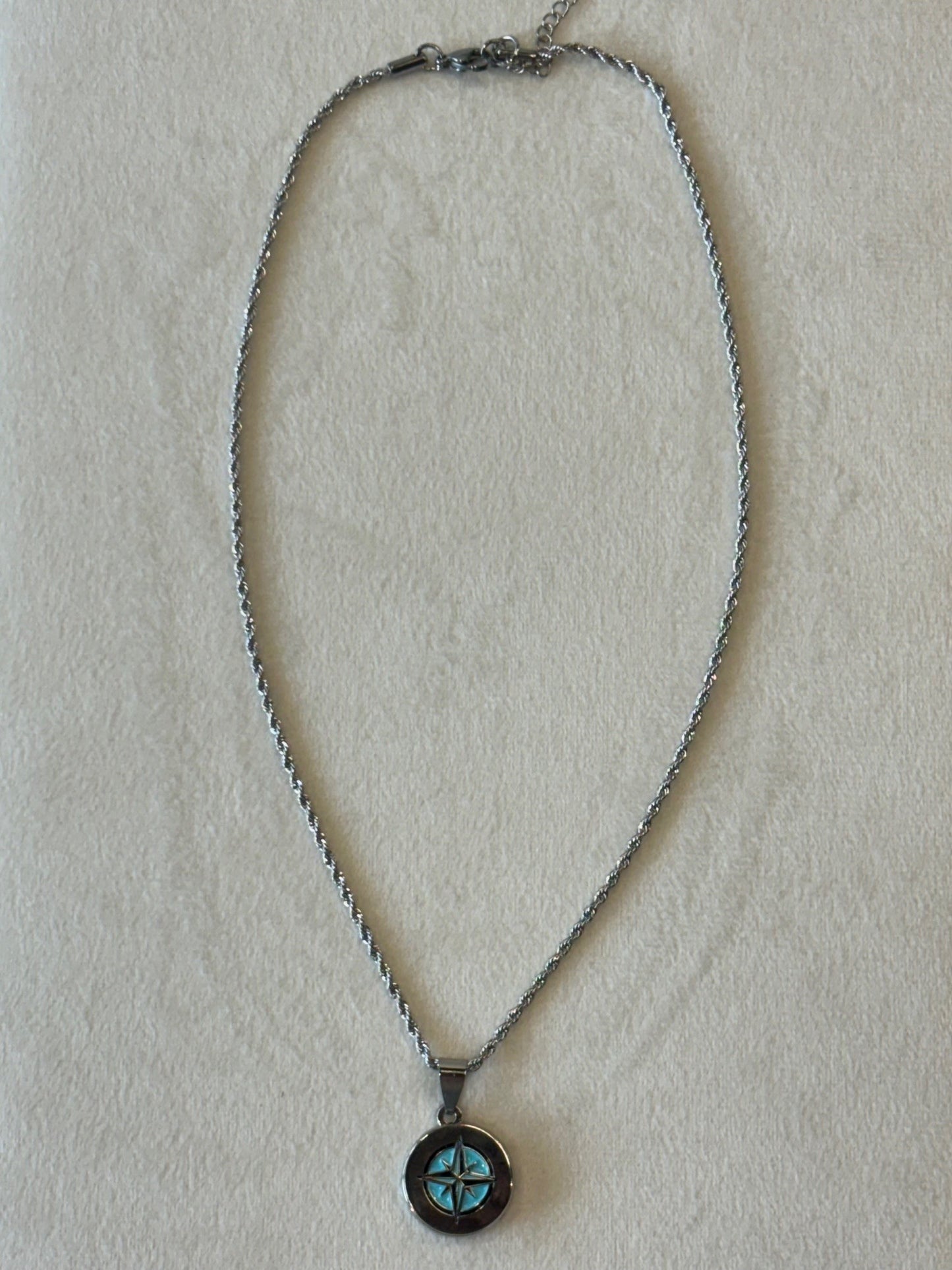 Silver Rope Ball Marker Necklace Set